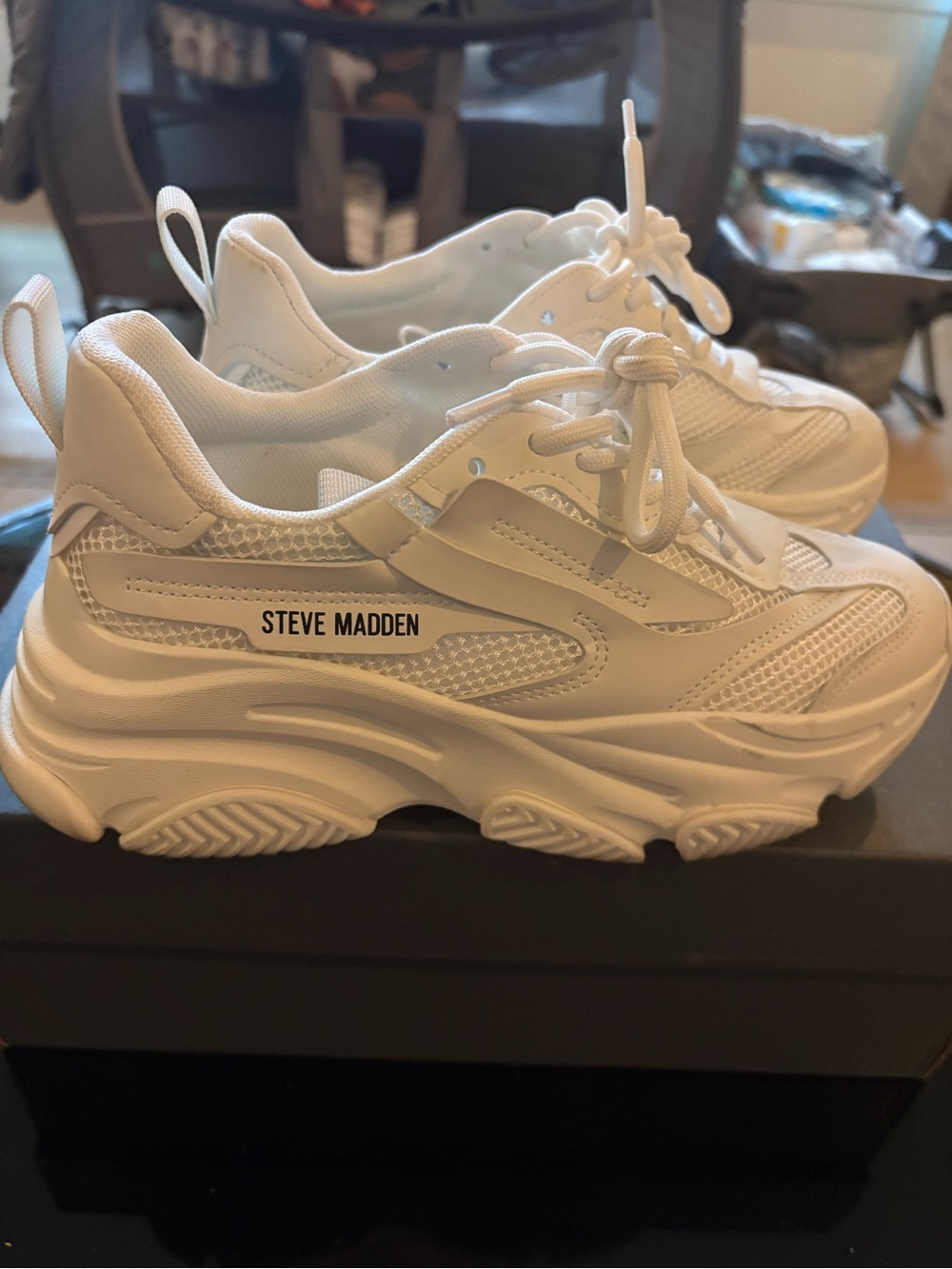 Steve Madden Possession White Chunky Sneakers
